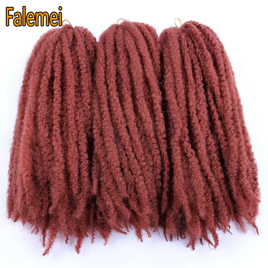 FALEMEI афро курчавые косички для волос Марли 20 корней 100 г/упак. плетеные косы Омбре волосы удлиняющие синтетические крючком плетеные волосы
