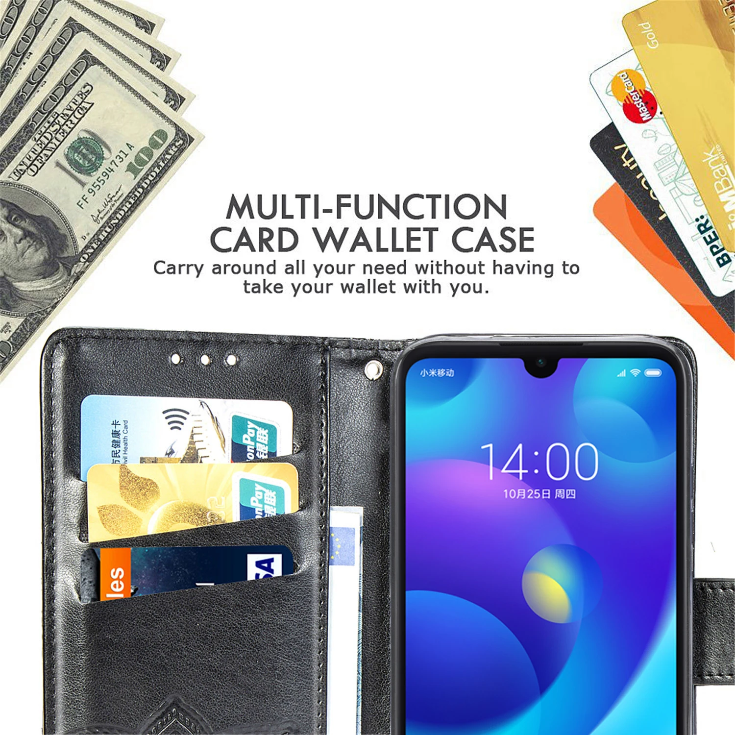 Кожаный чехол-бумажник для Xiao mi Pocophone F1 Max 3 mi A3 8 Lite 9T 9 SE Play Red mi 7A K20 Go 6A Note 7 8 6 5 Pro Plus Book Fundas