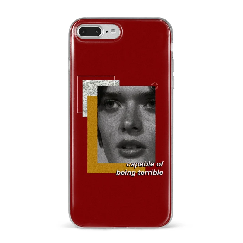 TPU Эстетический красный Vaporwave аниме Ретро винтажный арт Kawaii чехол для iPhone X XS MAX 8 7 6S Plus 5 5S SE 11promax чехол для телефона XR Capa - Цвет: TPU