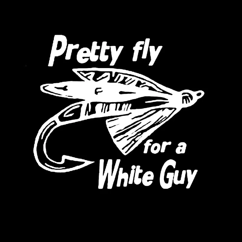 Наклейка и декорации для автомобиля "Красивый ловец рыбы белого цвета" черный серебряный 14 см * 12,7 см C8-1296.