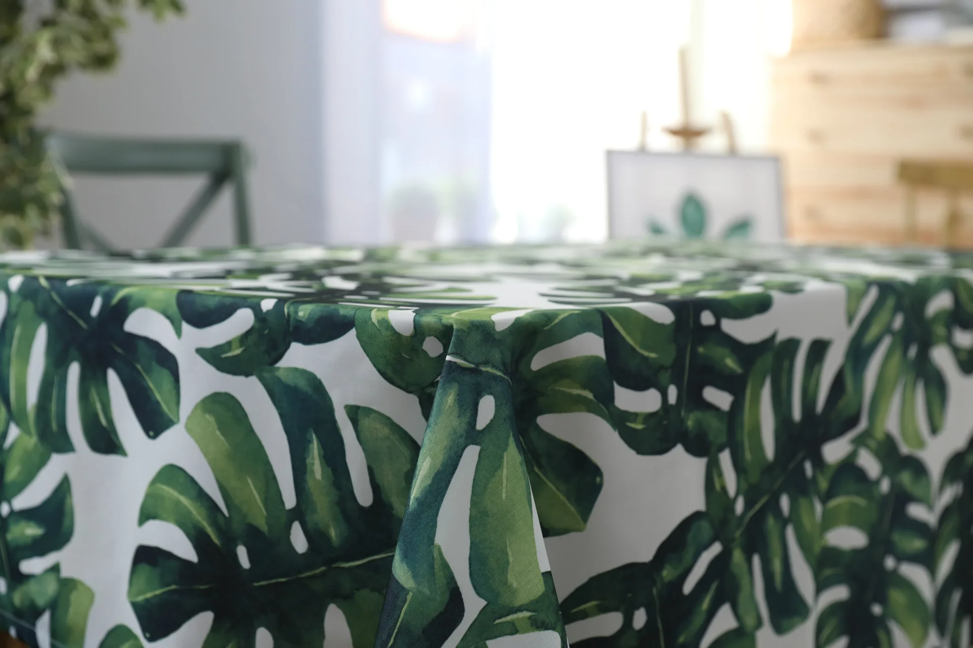 Водонепроницаемая садовая скатерть из полиэстера хлопковая для гостиной