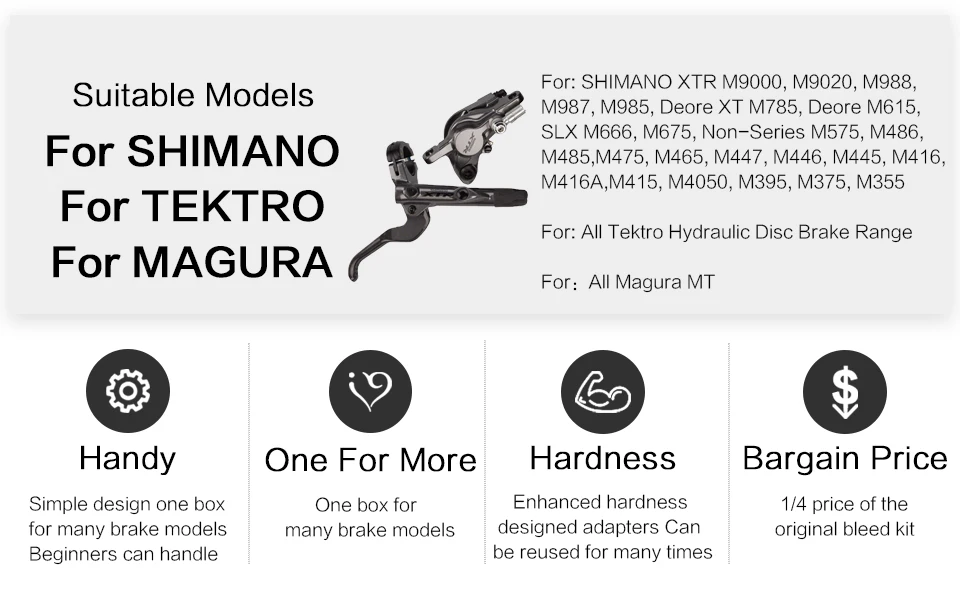 Набор инструментов для кровотечения гидравлического тормоза Shimano для TEKTRO, гидравлический тормоз Magura, комплект для кровотечения минерального масла V2.5