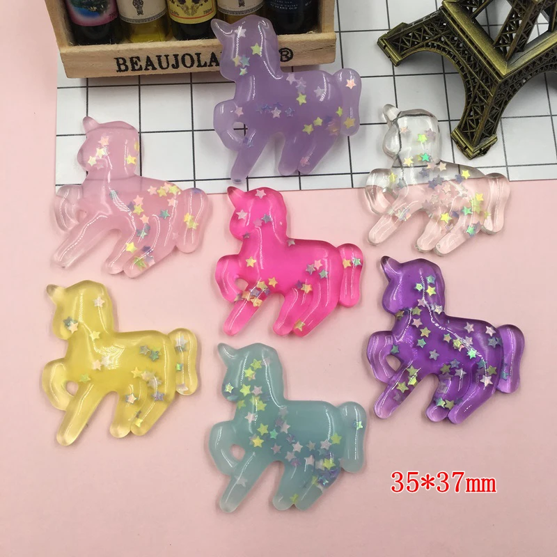 5 шт./лот каучуковый Единорог Милая лошадь для ювелирных изделий Аксессуары центр