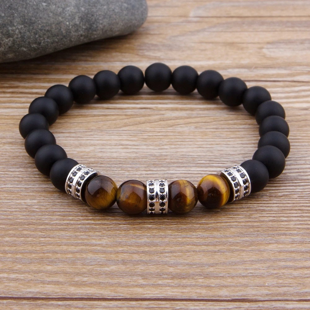 Высококачественный блестящий браслет TYO из бусин розового