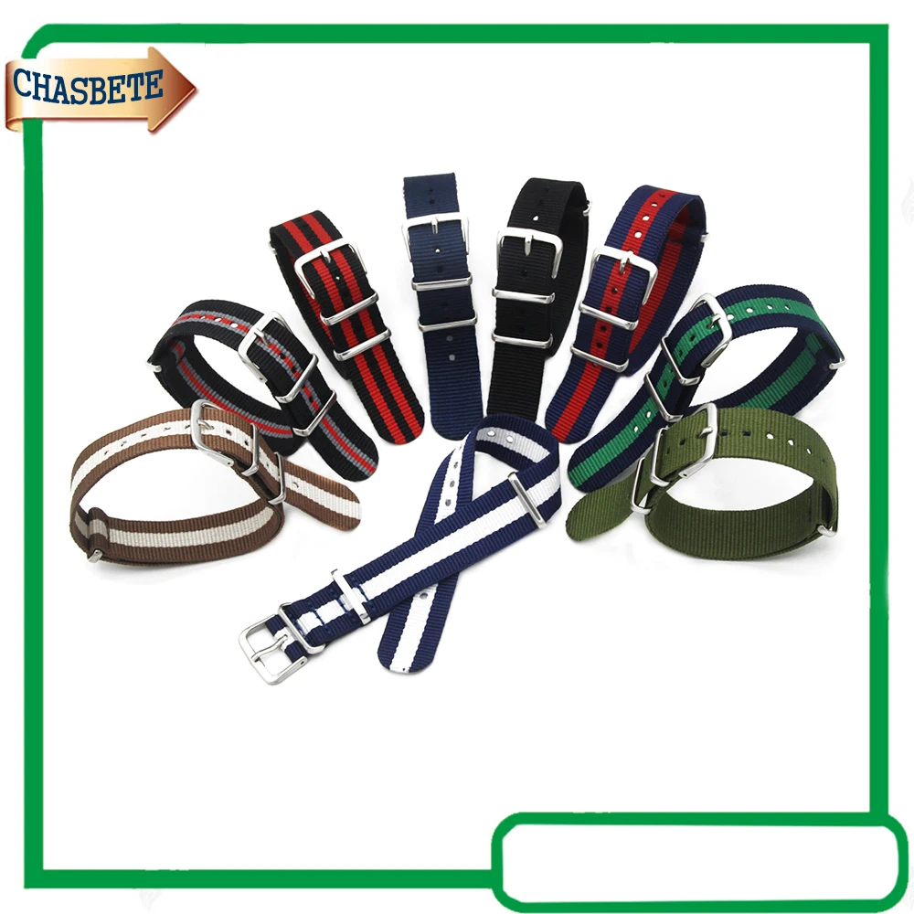 Нейлоновый ремешок для наручных часов Nato нейлоновый DW Daniel WELLTON 18 мм 20 Холщовый