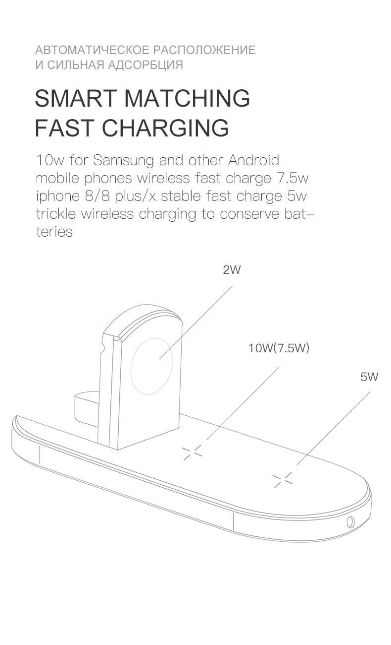3 в 1 Qi Беспроводное зарядное устройство для iPhone X Xs Max XR Xiaomi быстрая Беспроводная зарядка для Apple Watch 1 2 3 4 AirPods charger dock