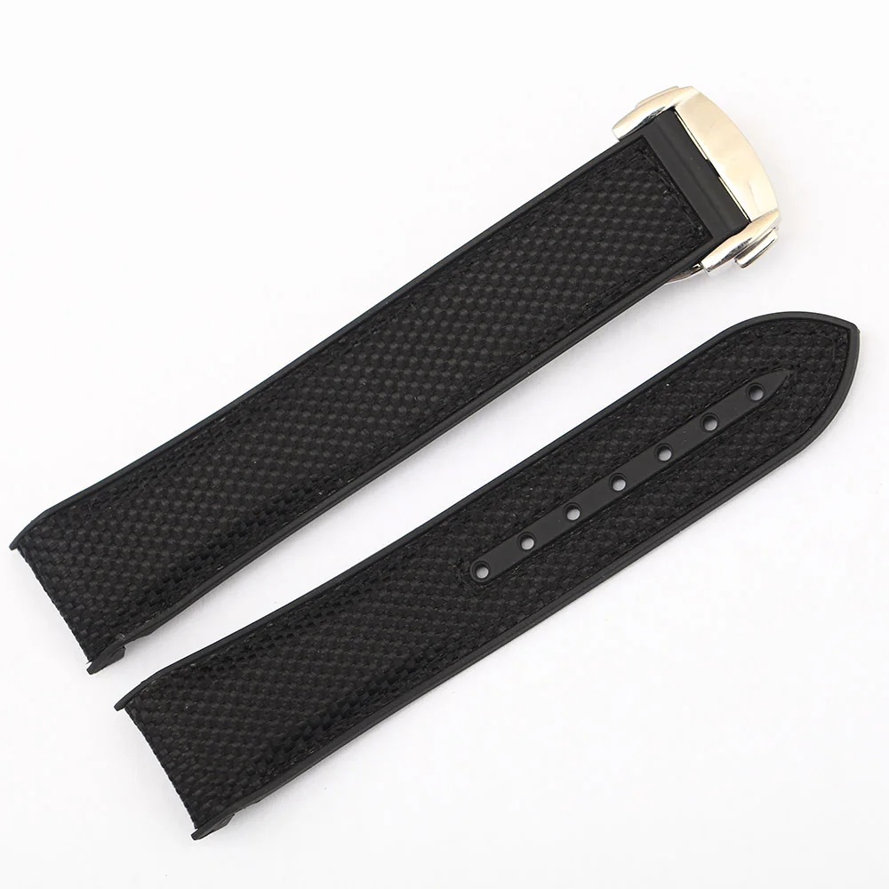 20m 22mm Nylon Rubber Silicone Watch Band for Omega Watch Strap Seamaster Planet Ocean 8900 9900 Orange Black Blue Bracelets - Цвет ремешка: Черный