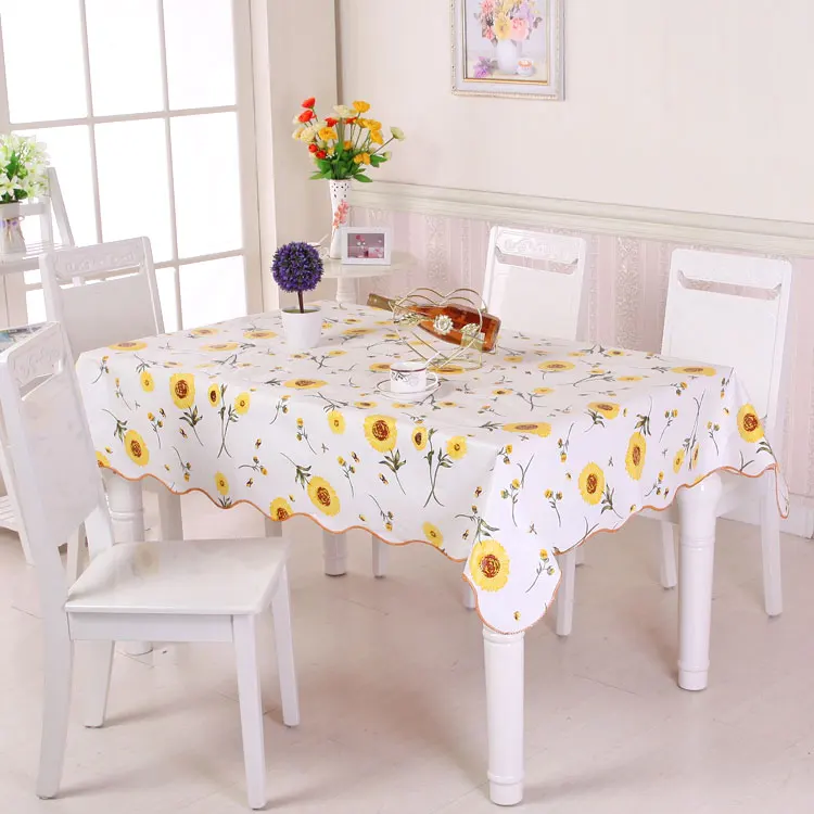 Маслостойкая Скатерть из ПВХ для пикника обеденного сада ромашки Цветочная