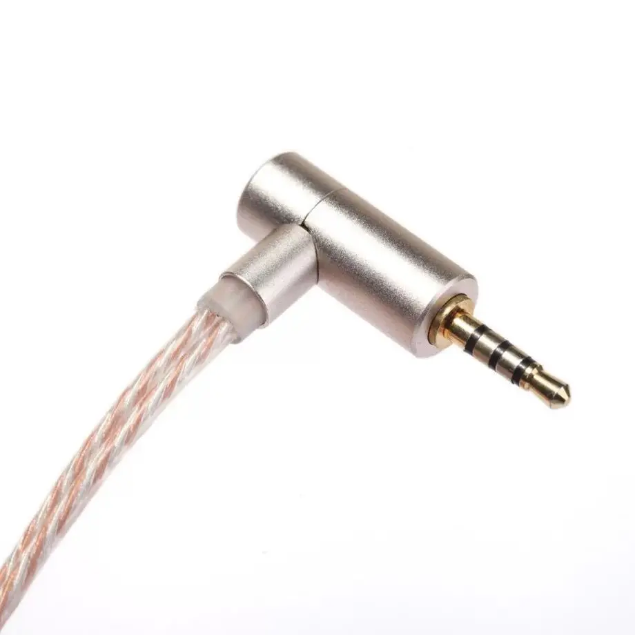 Hi Fi высокое качество 2 5 мм сбалансированный 4 ядра чистый Серебристые наушники MMCX