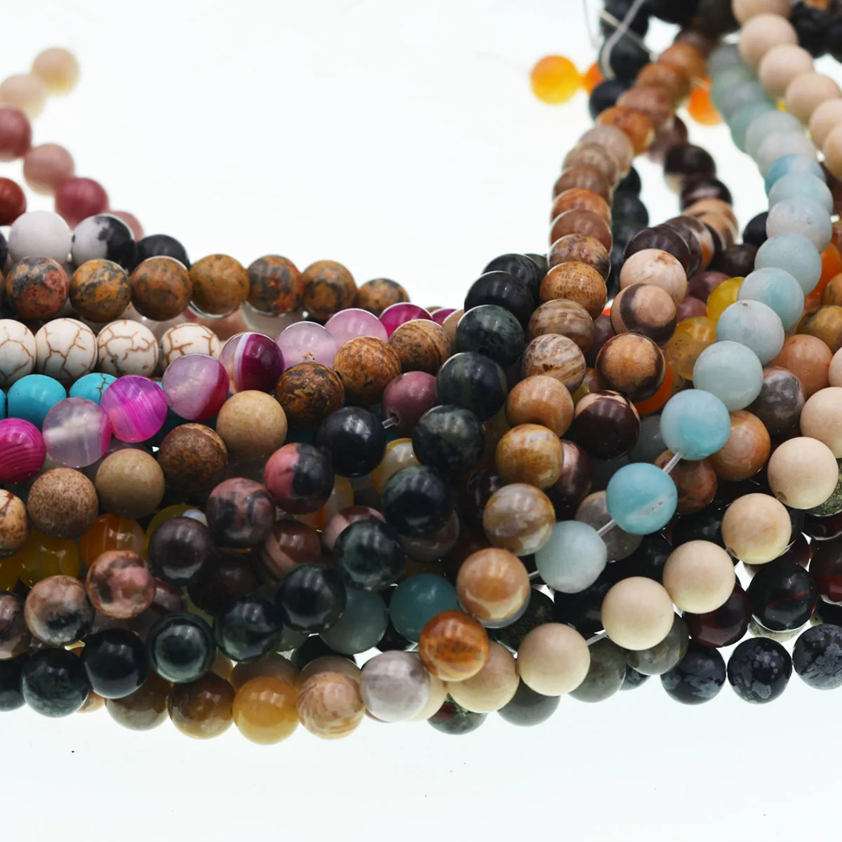 Натуральный Полудрагоценный камень черный лавовый Агат бирюзы красные яшмы