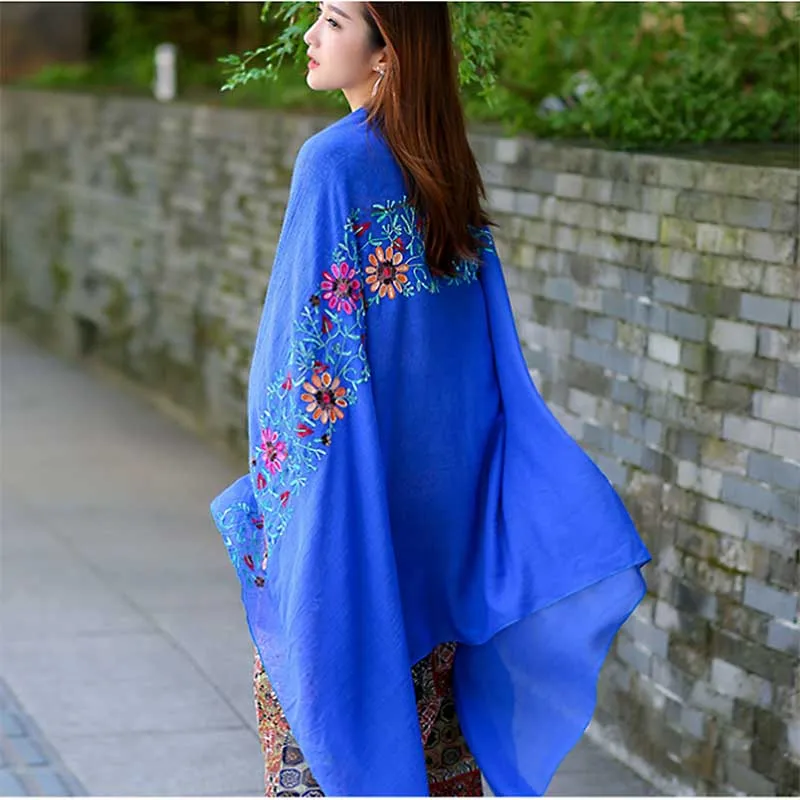 Q Новый Модный богемный женский длинный шарф с принтом обертывание Женская шаль