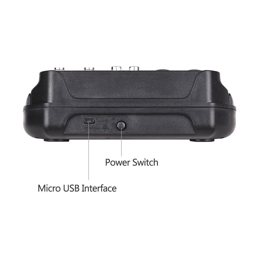 Muslady AI 4 компактный микшерный пульт Цифровой аудио смеситель канальный + 48V Phantom