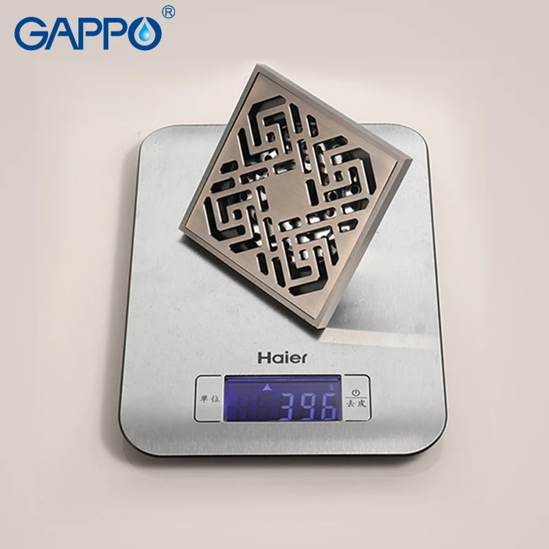 GAPPO Drains квадратный резной сливной фильтр для ванной комнаты напольная крышка