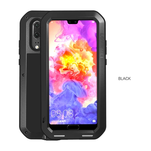 Black Metal Case Алюминиевый металлический защитный чехол для huawei P20 Lite, ударопрочный чехол для P20pro, чехол на весь корпус s для huawei P10 Plus Mate10 Gorilla - Цвет: Black Metal Case