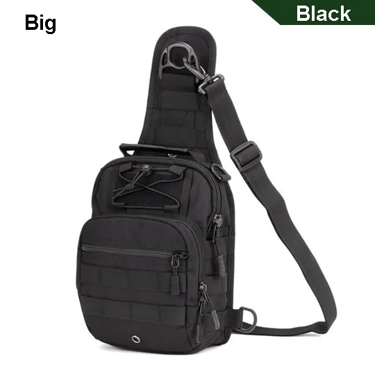 Black Big Тактическая Сумка Molle для рыбалки, походные рюкзаки, охотничьи сумки, спортивный нагрудный рюкзак на плечо, военный армейский рюкзак Mochila Tas XA598WA - Цвет: Black Big