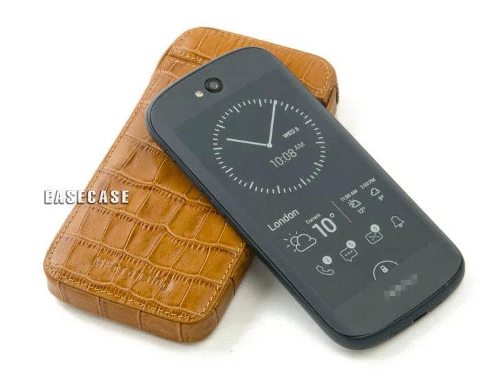 Чехол из натуральной кожи А4 на заказ для yotaphone2 coffee