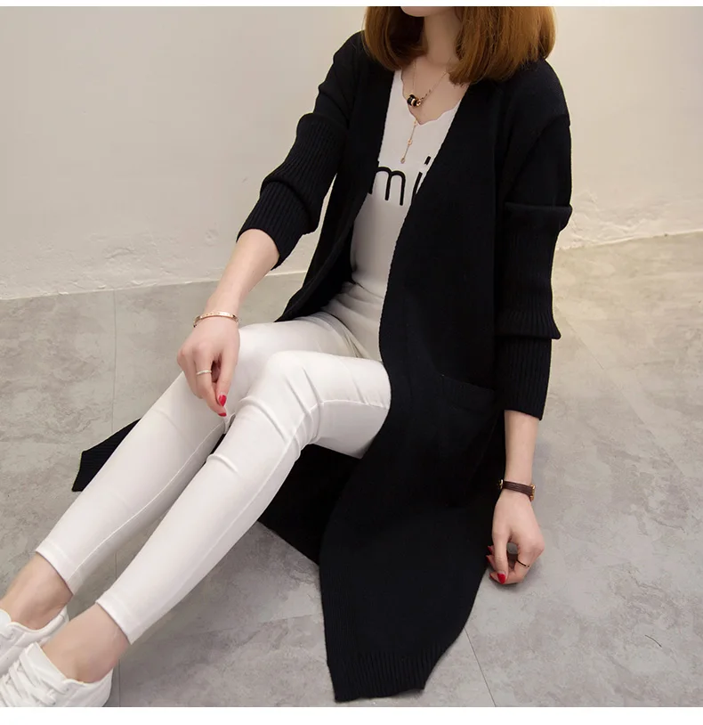 2019 Cardigan For Women Long Autumn Winter Warm Casual Sweater Sleeve Knitted Tops |