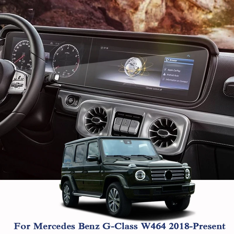 2pcs For Mercedes Benz G-Class W464-Present Car Styling GPS Navigation Screen Glass Protective Film Dashboard Display Film