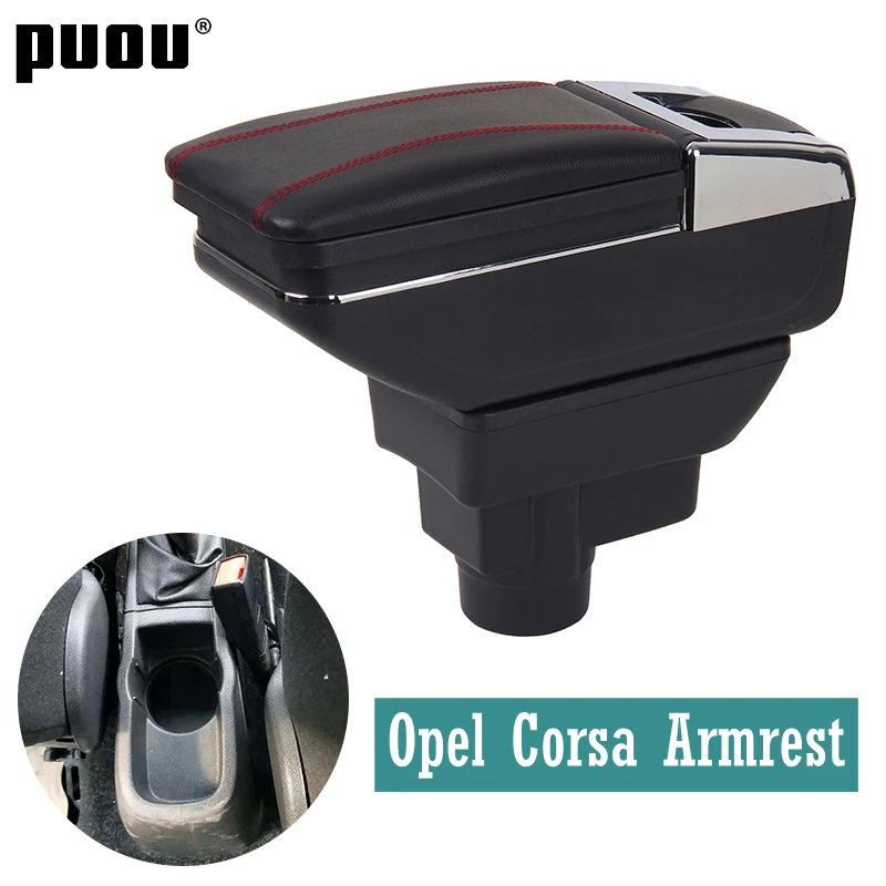 Для Opel Corsa подлокотник коробка Opel Corsa D Универсальный центральный автомобильный подлокотник для хранения коробка Подстаканник Пепельница Модификация аксессуары