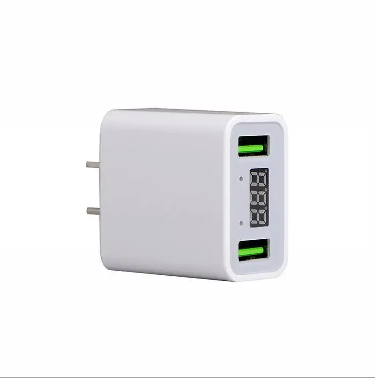 Умное цифровое быстрое зарядное устройство с двумя USB портами 5 В дисплей
