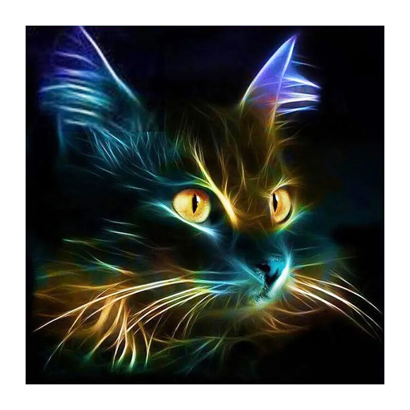 Алмазов картина котенка &quotсделай сам&quot 5D Алмазная вышивка Цветной кошка