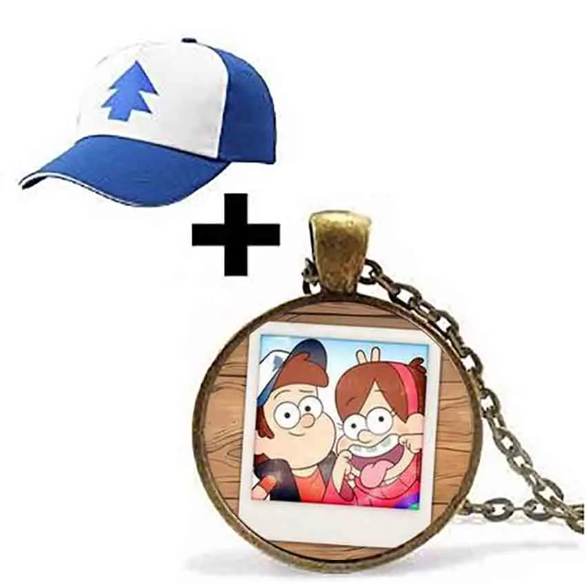 Стимпанк мультфильм mabel pig BILL CIPHER WHEEL friends подарок мужской кулон шляпа ожерелье 1
