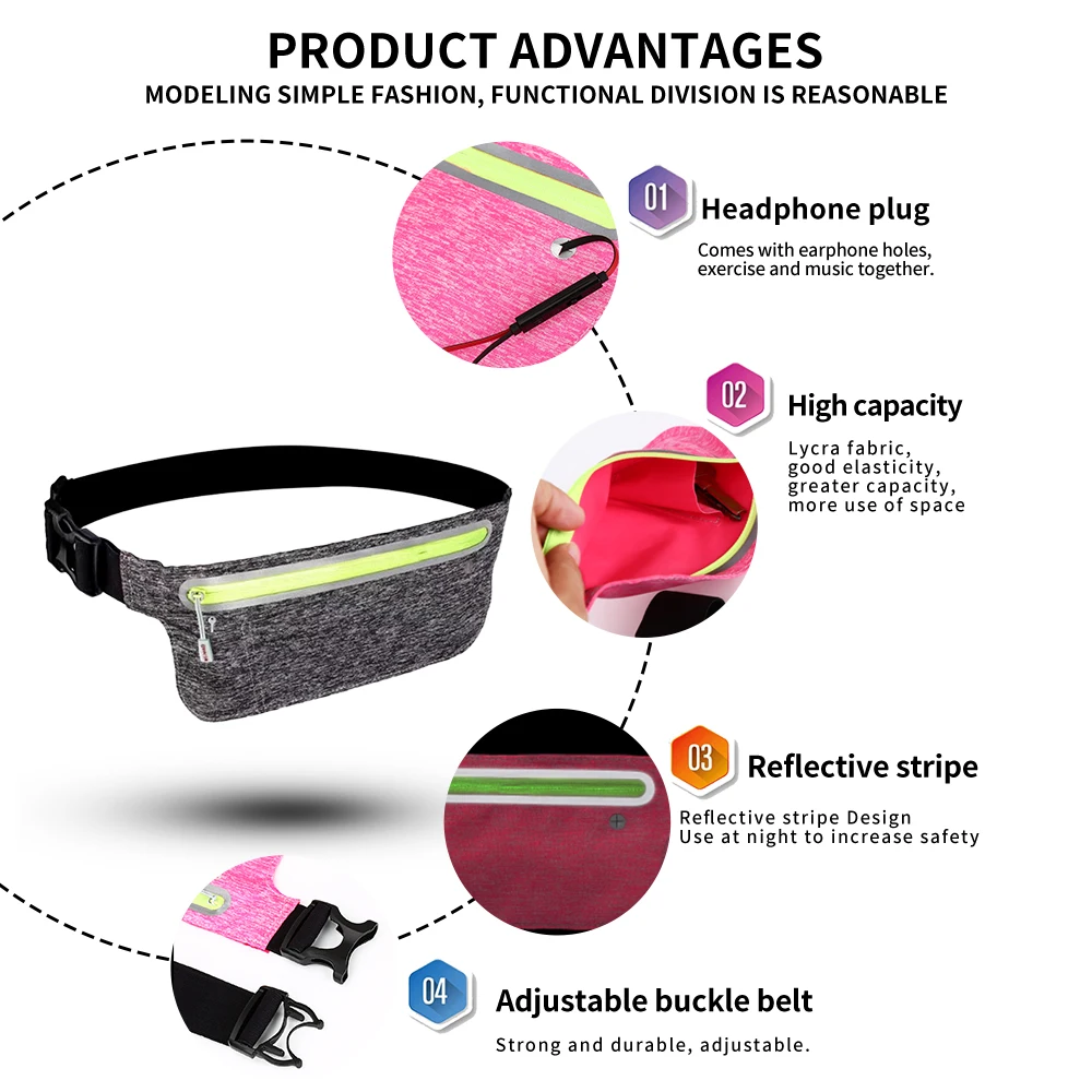 HAISSKY многофункциональная Водонепроницаемая поясная сумка легкая уличная для