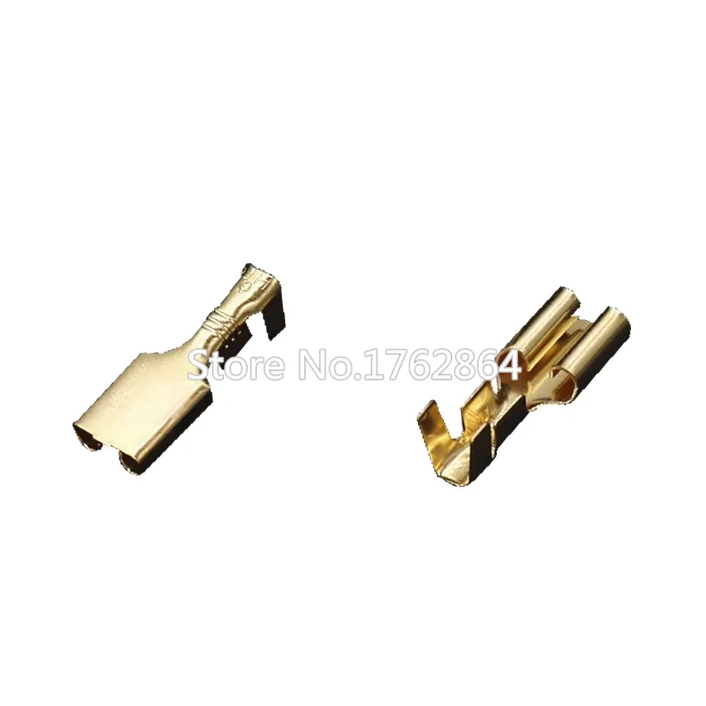 

100 PCS 6.3 Series DJ626-6.3C Terminals Cold Press Terminals 6.3 Flat Plate Socket