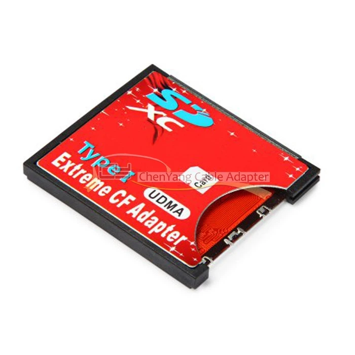 100 шт./лот SD SDHC SDXC к высокоскоростному экстремально компактному флеш адаптеру CF Type