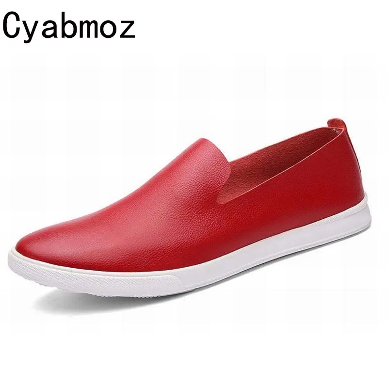 Plus size men shoe fashion platform PU leather flat slip on loafers man casual single shoes zapatillas deportivas zapatos hombre | Обувь