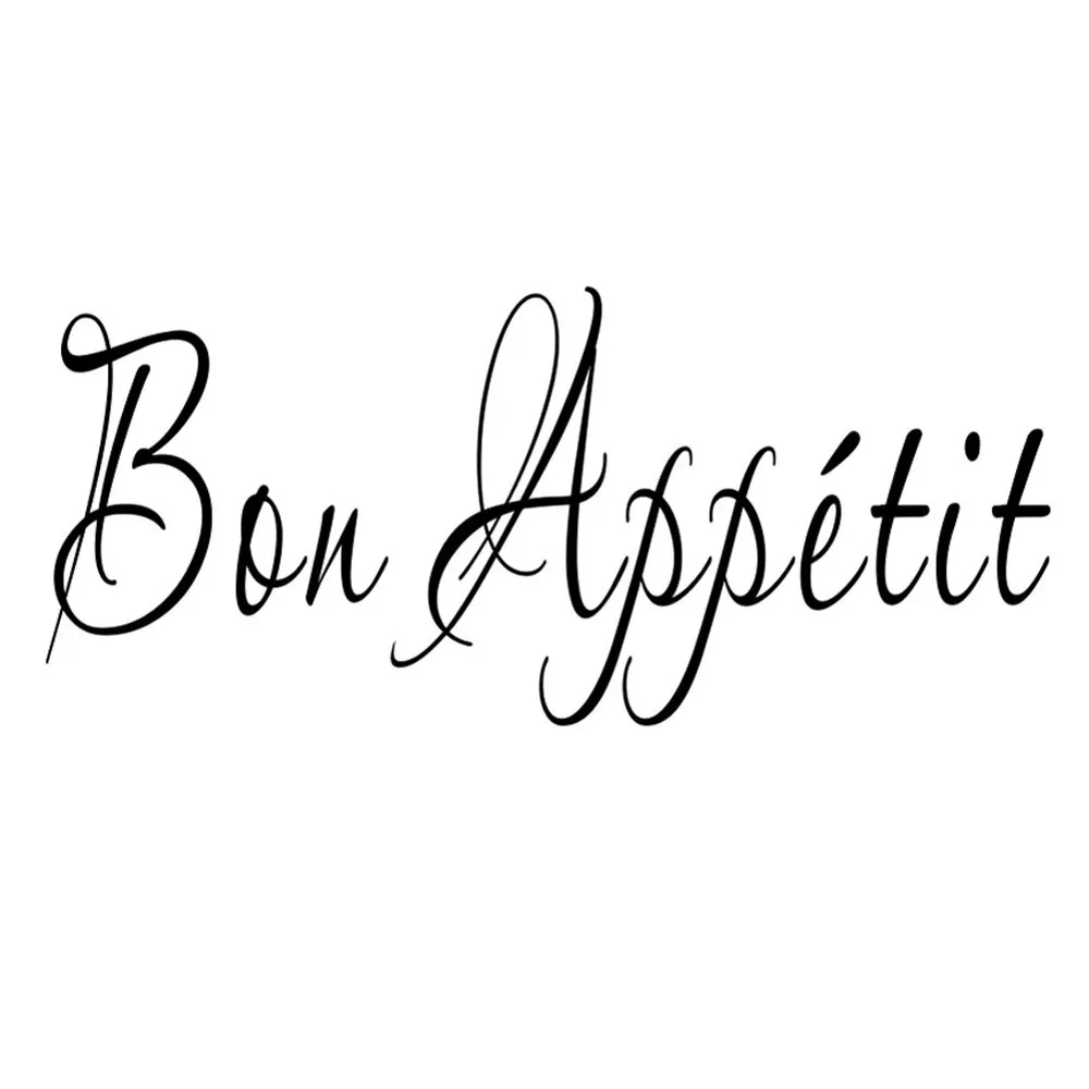 1 шт. виниловые наклейки на стену с цитатой Bon Appetit декор для столовой кухонные