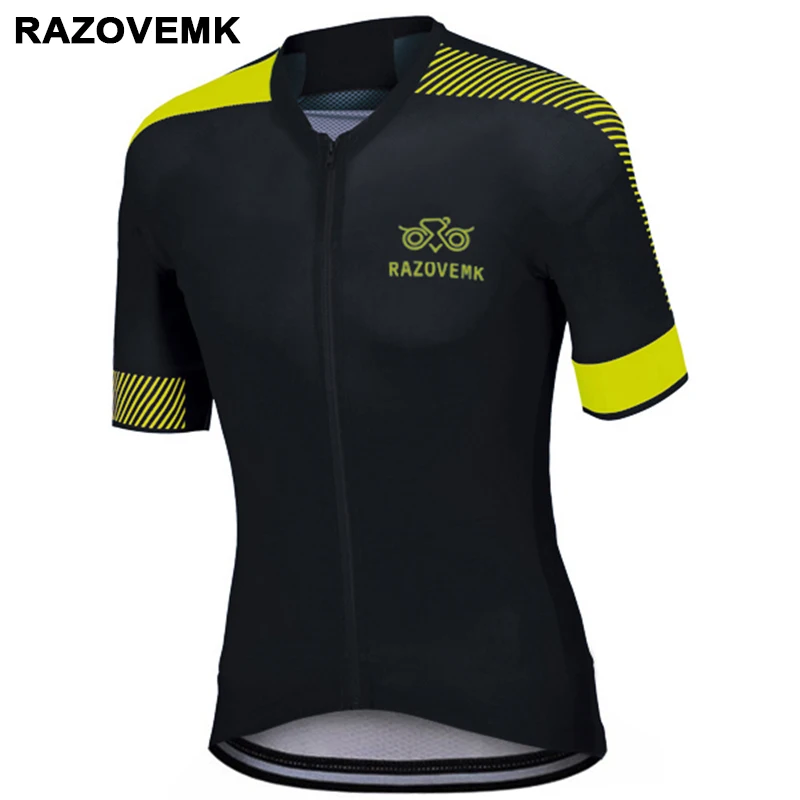2018 RAZOVEMK Велоспорт Джерси летняя велосипедная Одежда Mtb рубашка короткая майка Ropa