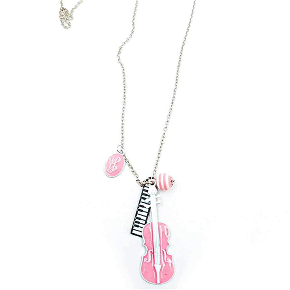 Ожерелье с подвеской в виде скрипки Элегантные ожерелья для женщин модное