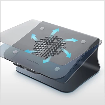 Ноутбук стенд-Bestand Алюминий охлаждения ноутбука стоят настроить 3 USB3.0 порты SD/TF карты 5 портов