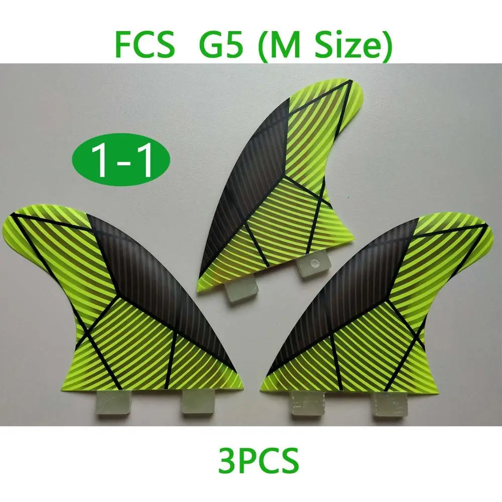 FCS2 G5 стеклопластиковые плавники для серфинговой доски 3 шт. Средний Подруливающее устройство Future Surfing плавники - Цвет: 1-1 FCS