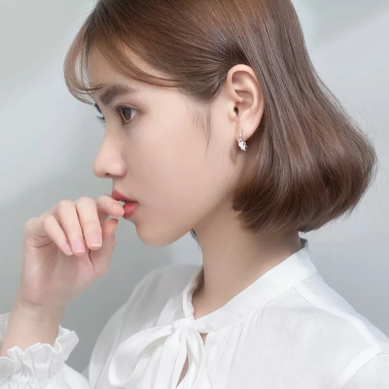 Женские серьги гвоздики в стиле панк из серебра 100% пробы|Серьги-гвоздики| |