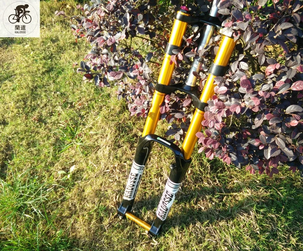Kalosse 180 мм горный велосипед 1 1/8 дюйма баррель 20 вилка вала AM/FR 26er сплав MTB Весенняя