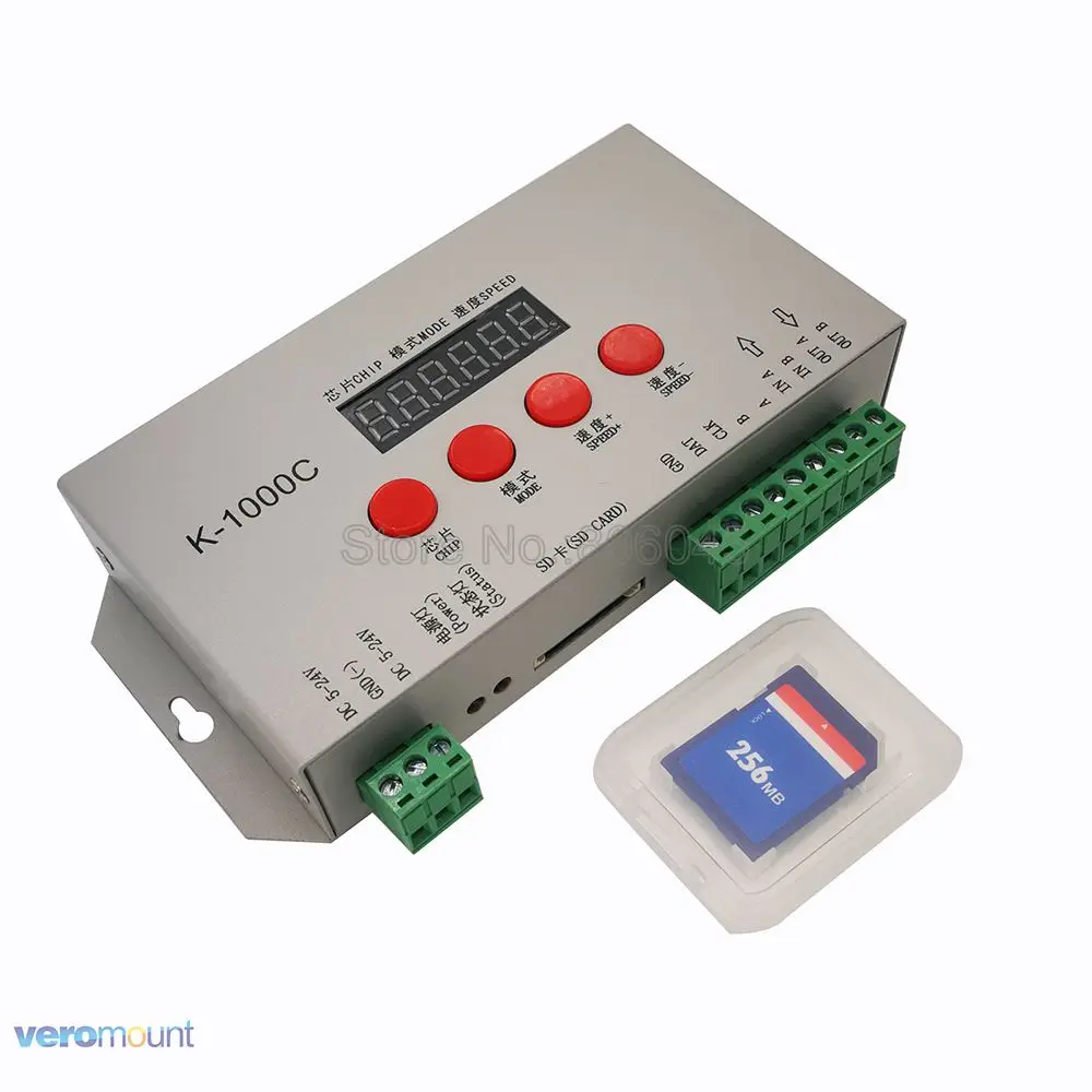 DC5V 12V 24V K-1000C (T-1000S обновленный) 2048 Пиксели Программируемый RGB светодиодный