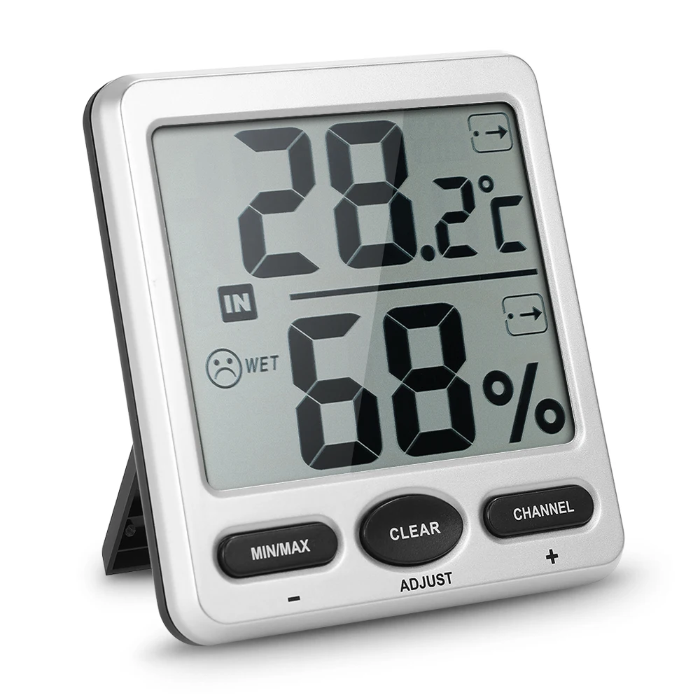 433 МГц беспроводной 8-канальный термометр для помещений и улицы гигрометр