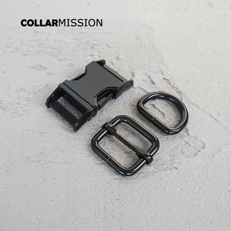 (Металлическая пряжка + Регулируемая кольцо D/комплект) собачий ошейник DIY