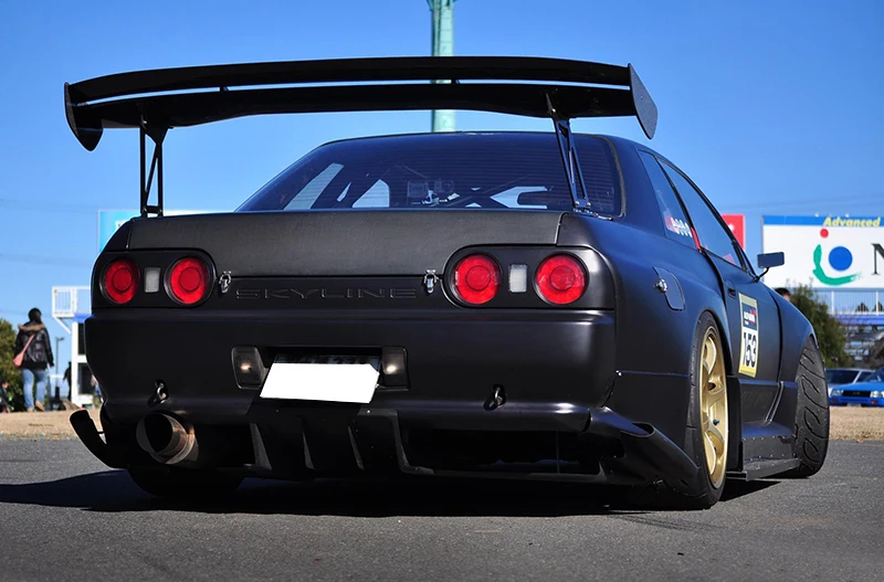 Для Skyline R32 GTR 1989-1994 углеродного волокна топ-сикреста типа 2 задний диффузор с металлической фурнитуры аксессуары глянцевая Fibre TS отделкой