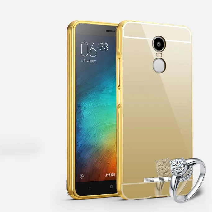 Роскошные Чехлы-Капа для Xiaomi Redmi Note 3 зеркальные Чехлы задней панели алюминиевая