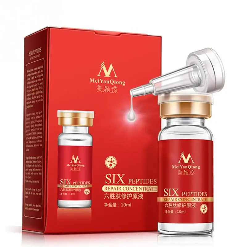 Шесть сыворотка с пептидами Восстанавливающий Концентрат омоложение против морщин против старения эссенция укрепляющая сыворотка для кожи лица