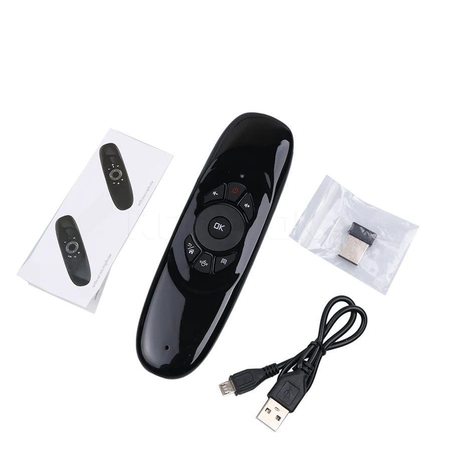 Kebidu 2 4G C120 Fly Air Mouse беспроводная клавиатура для ТВ приставки перезаряжаемый пульт