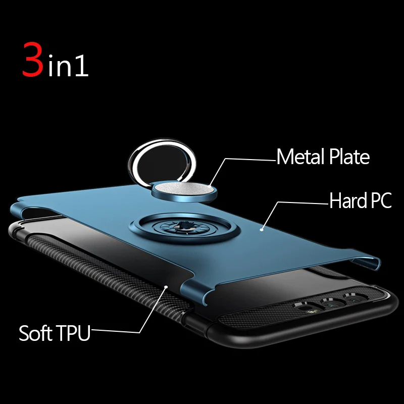 Чехол для huawei Honor 10 силиконовый мягкий ТПУ + PC гибридный аксессуары задней крышки