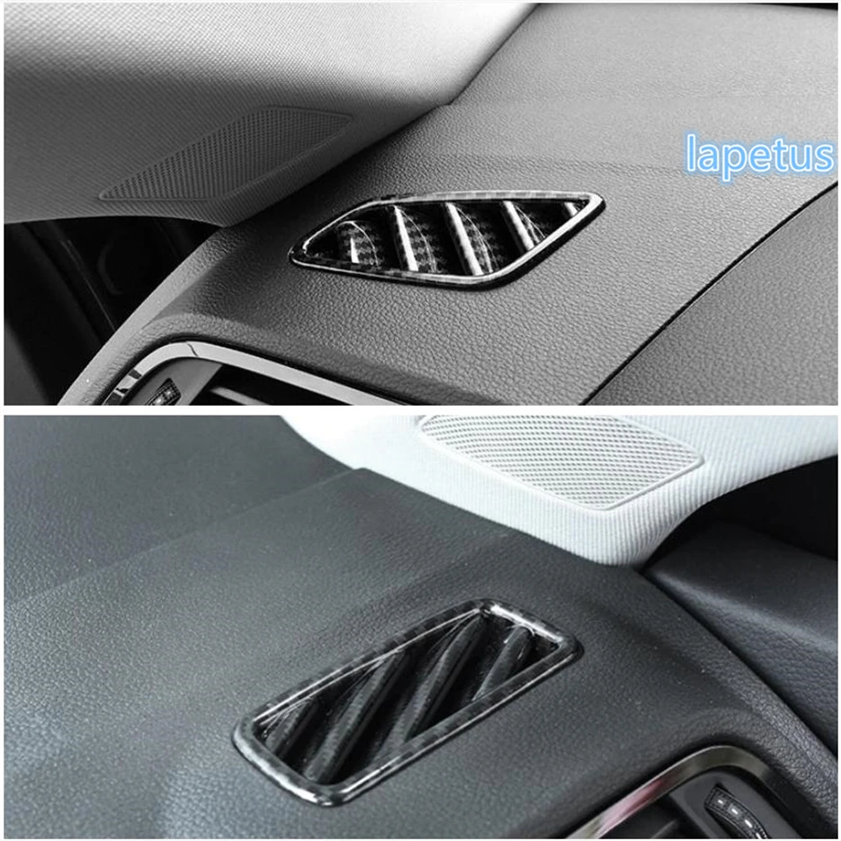 

Lapetus Front Upper Air Conditioning AC Outlet Vent Decoration Frame Cover Trim Fit For Audi Q3 2019 2020 2021 Carbon Fiber ABS