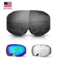 ski goggles uv400 anti fog double layers ski snowmobile mask glasses detachable skiing men women snow snowboard skating goggles