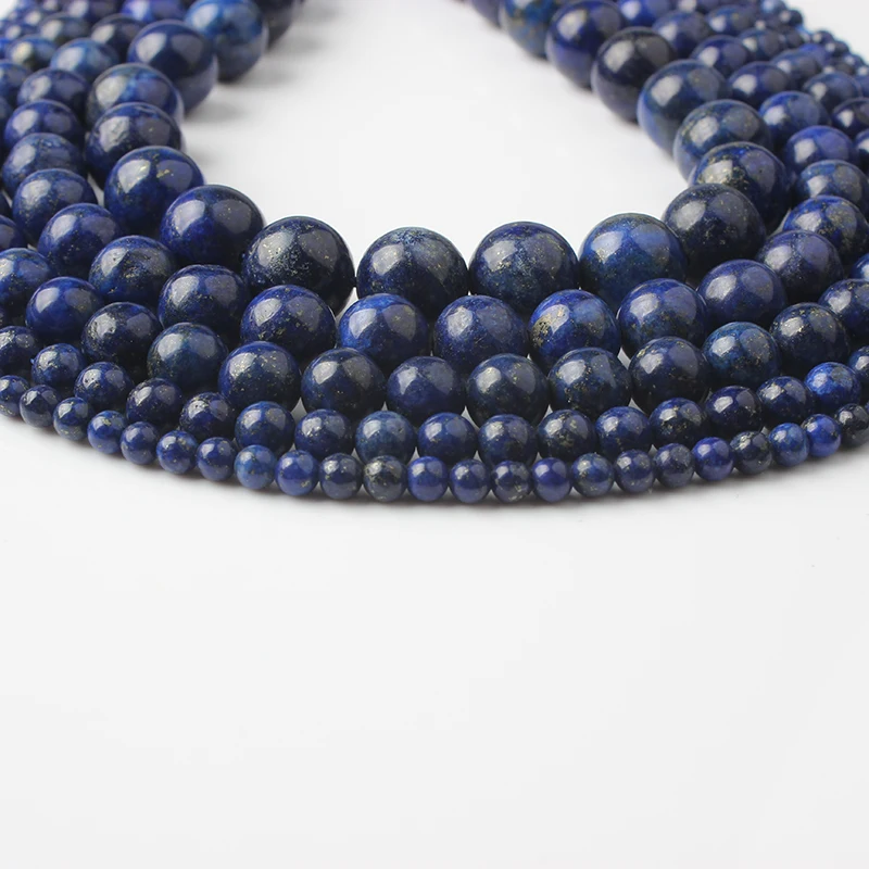 LanLi натуральные камни Лазурит рассыпчатые круглые бусины 6 8 10 12 мм женский