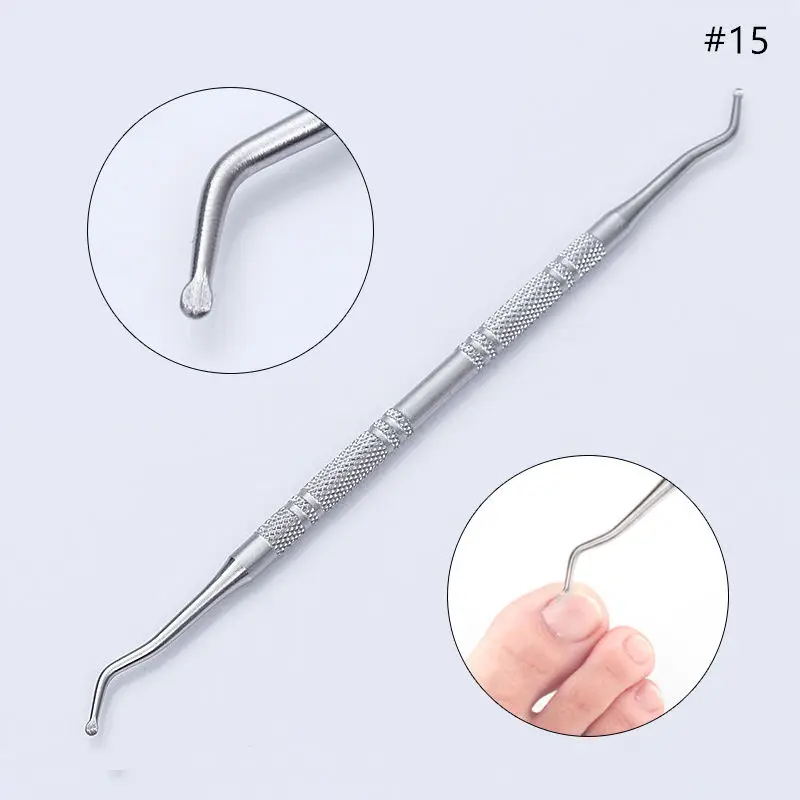 15 Dual-end Nail Cuticle Pusher Remover Stainless Steel Professional Nail Art Manicure DIY Design Tools - Цвет: 15