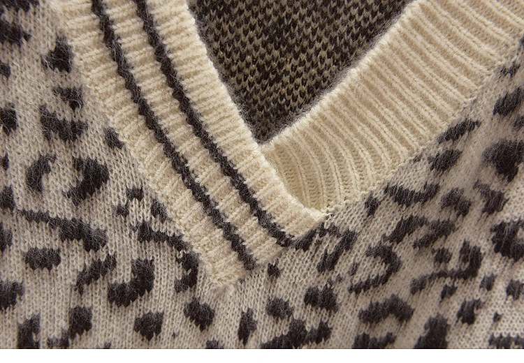 Женский винтажный жилет с леопардовым принтом короткая трикотажная безрукавка